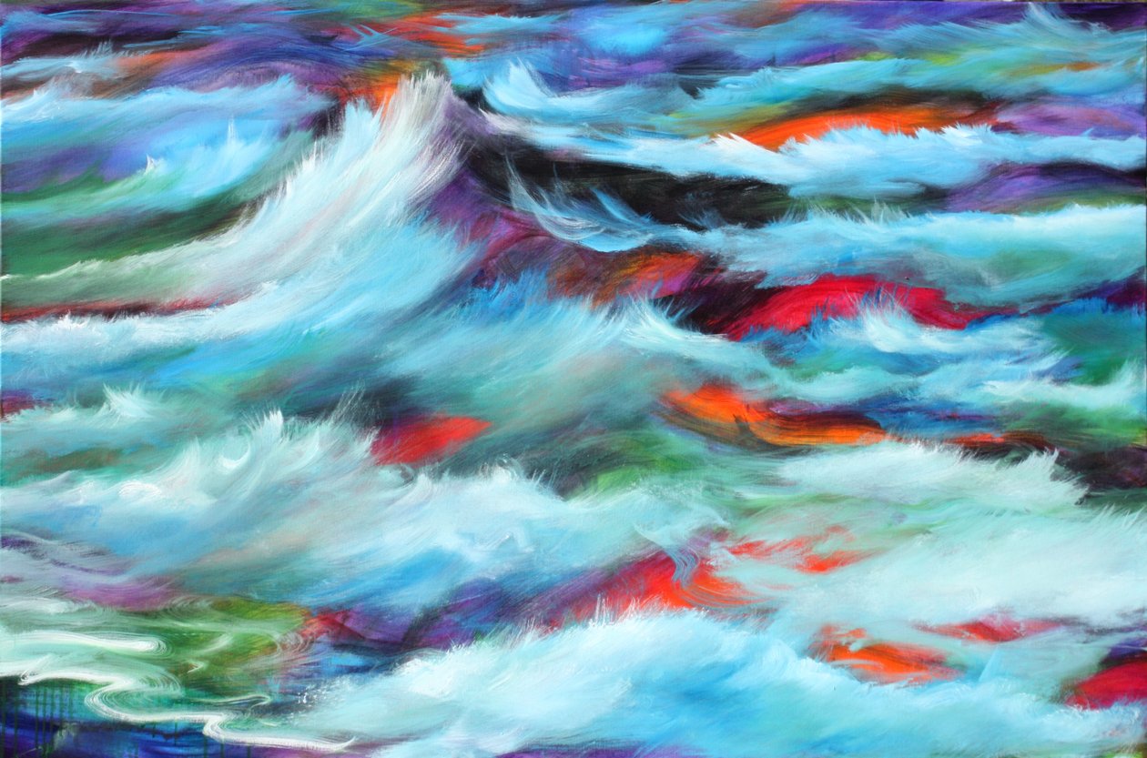 Merveilles de la mer, 2015 (acrylique sur toile) - Gerrit Greve