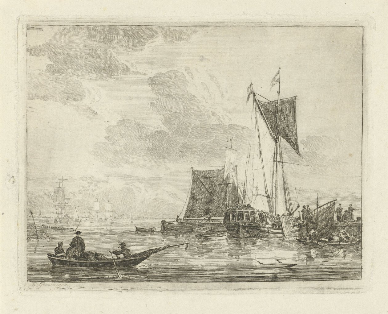 Navires à un quai - Gerrit Groenewegen