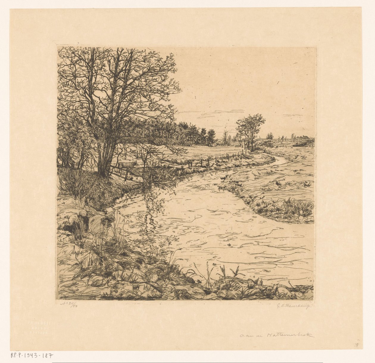 Au ruisseau de Hattem - Gerrit Haverkamp (signed by artist)
