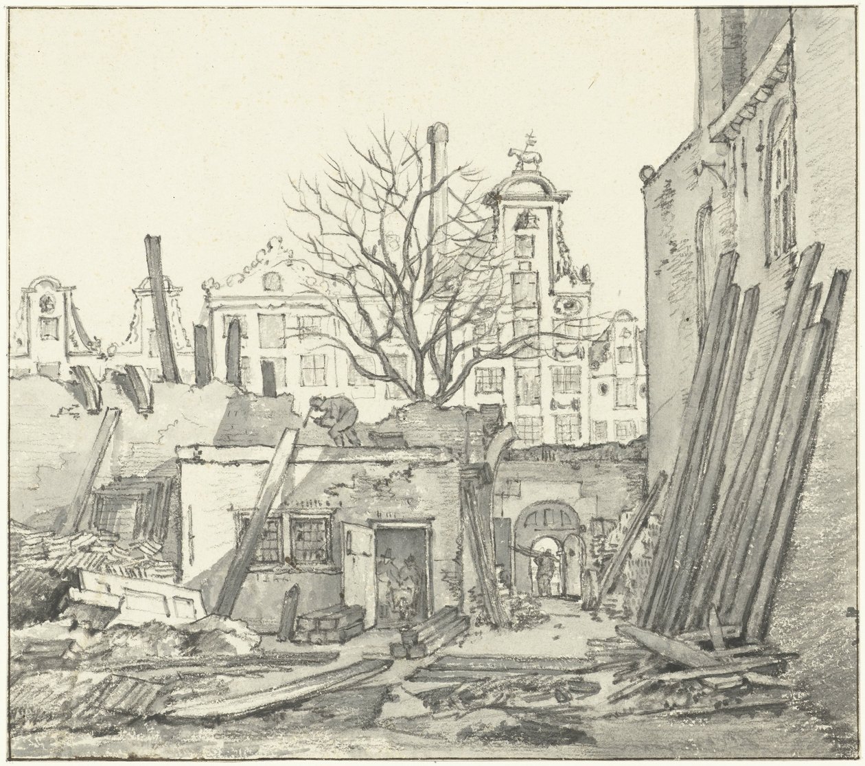 Démolition de la Maison des Indes occidentales à Amsterdam - Gerrit Lamberts