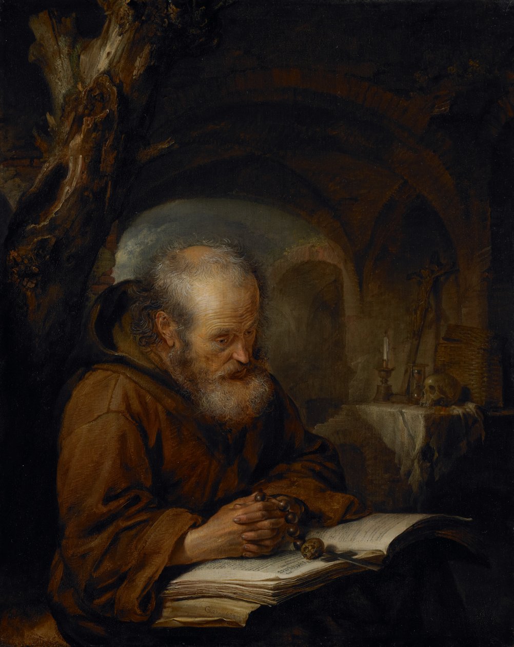 Un ermite priant, 1670 - Gerrit Dou