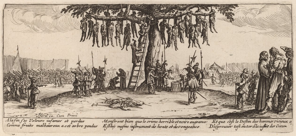 La Pendaison - Gerrit van Schagen after Jacques Callot