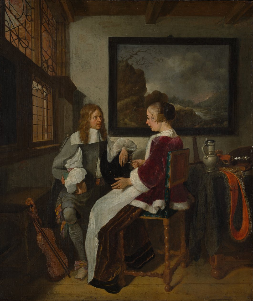 Conversation sentimentale - Gerritsz Quiringh van Brekelenkam
