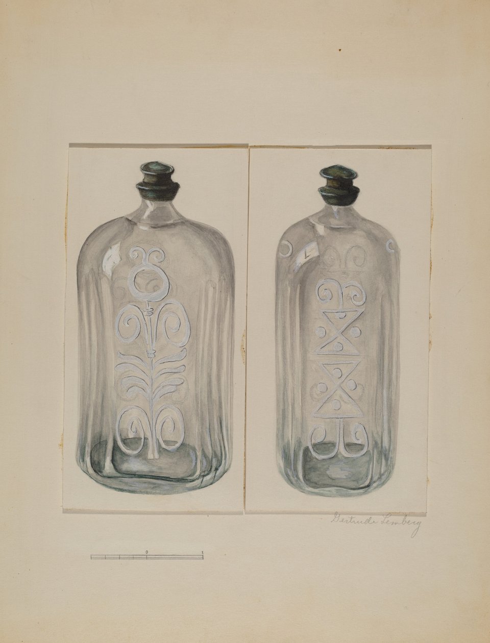Bouteille de cordial, vers 1936 - Gertrude Lemberg