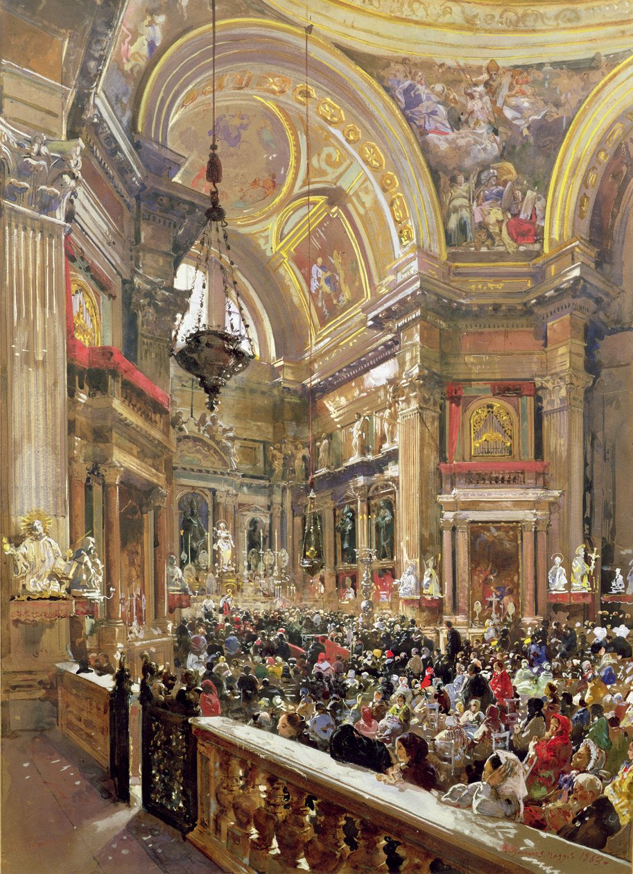 Le Miracle de la liquéfaction du sang de Saint Janvier, 5 mai 1863 - Giacinto Gigante