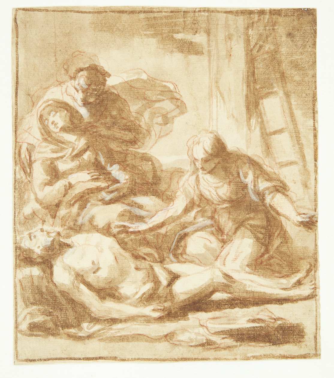La mise au tombeau de Jésus - Giacinto Brandi