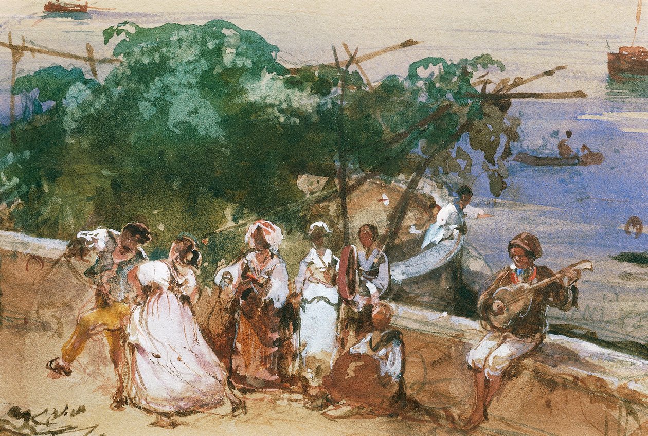 Une rue à Posillipo - Giacinto Gigante