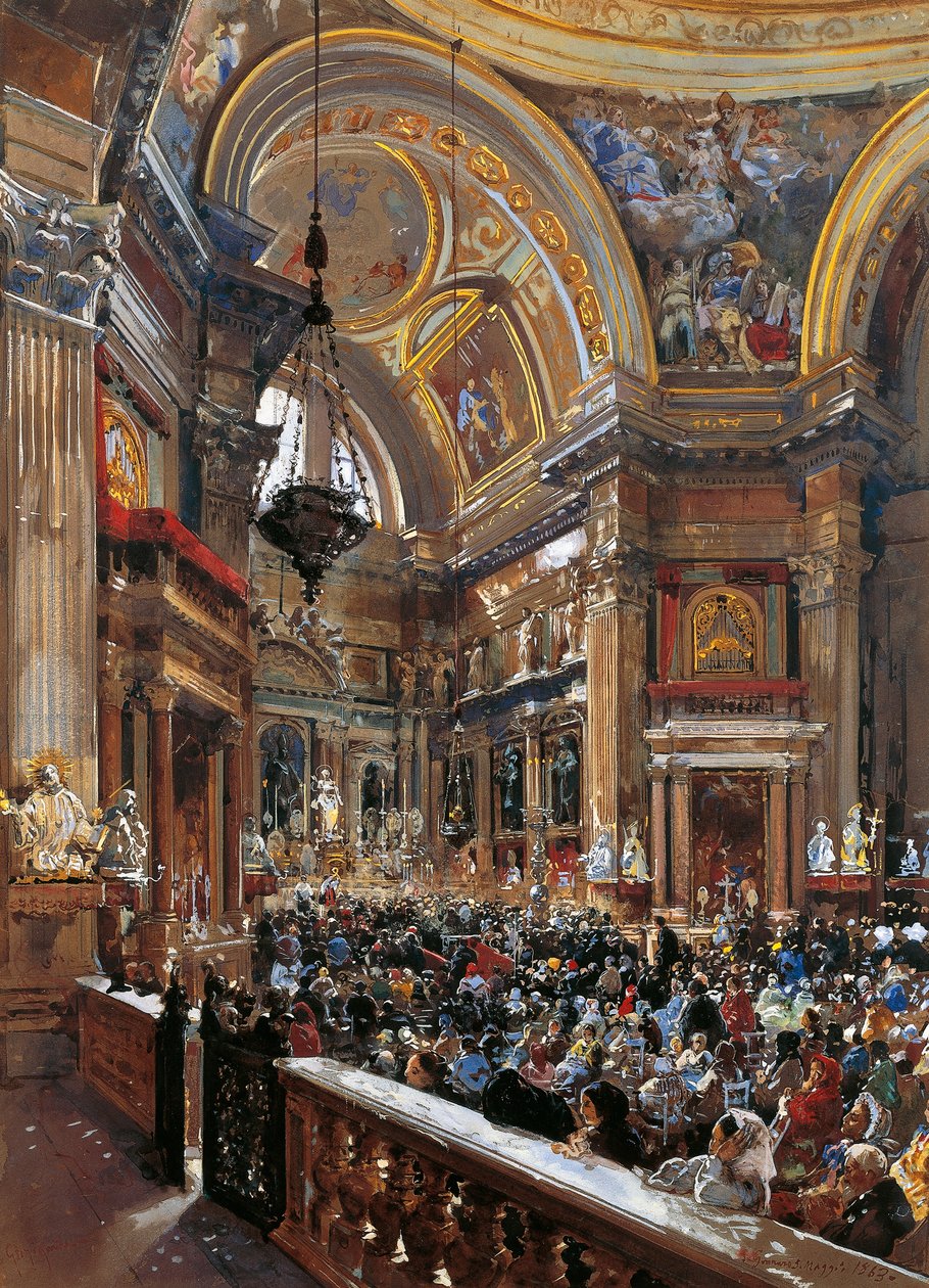 Intérieur de la chapelle du Trésor de Saint Janvier (Trésor de San Gennaro) - Giacinto Gigante