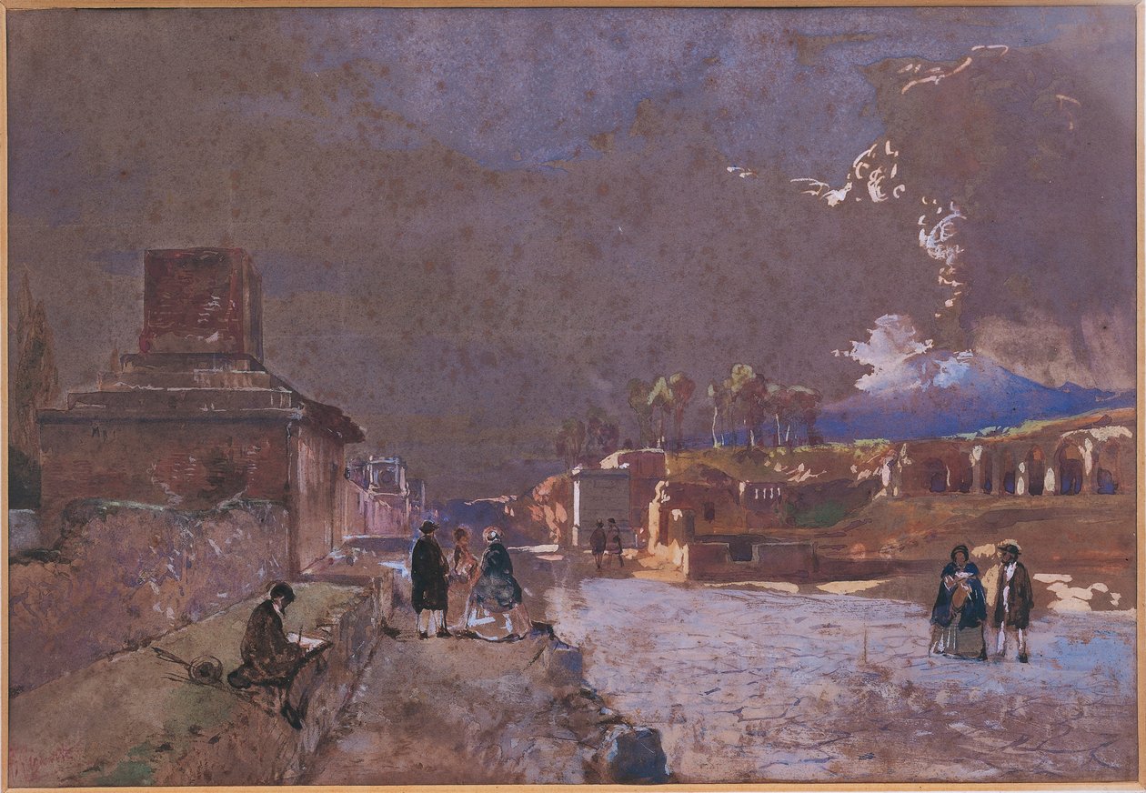 Italie, La Rue des Tombeaux à Pompéi - Giacinto Gigante