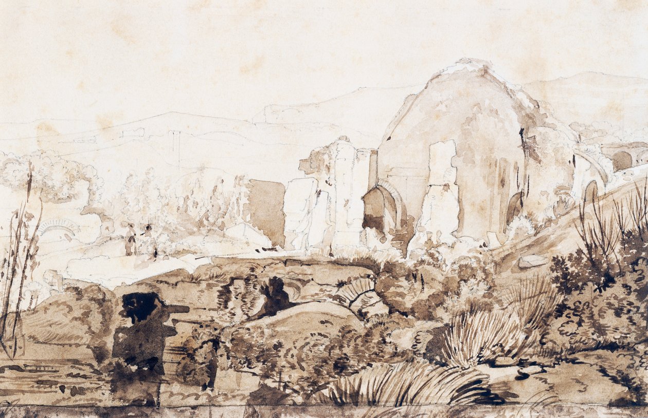 Temple de Diane à Baia, c.1844 - Giacinto Gigante