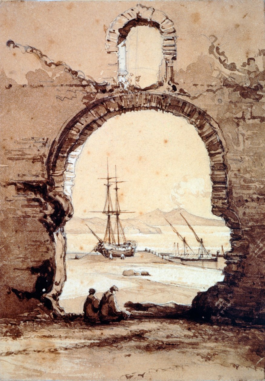 La baie de Naples depuis Posillipo, par Giacinto Gigante (1806-1876) - Giacinto Gigante