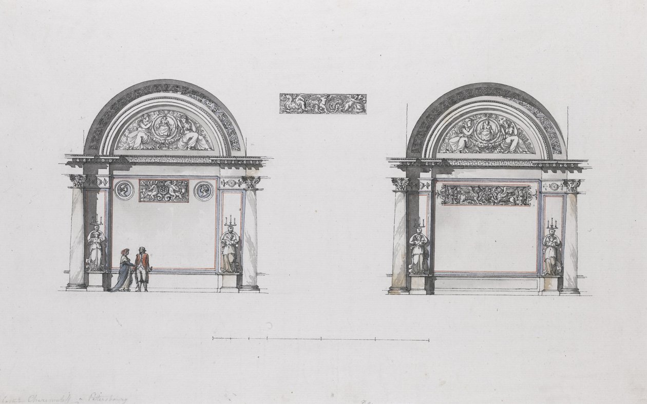 Conception pour le palais Sheremetev, Ostankino, vers 1796 - Giacomo Antonio Domenico Quarenghi