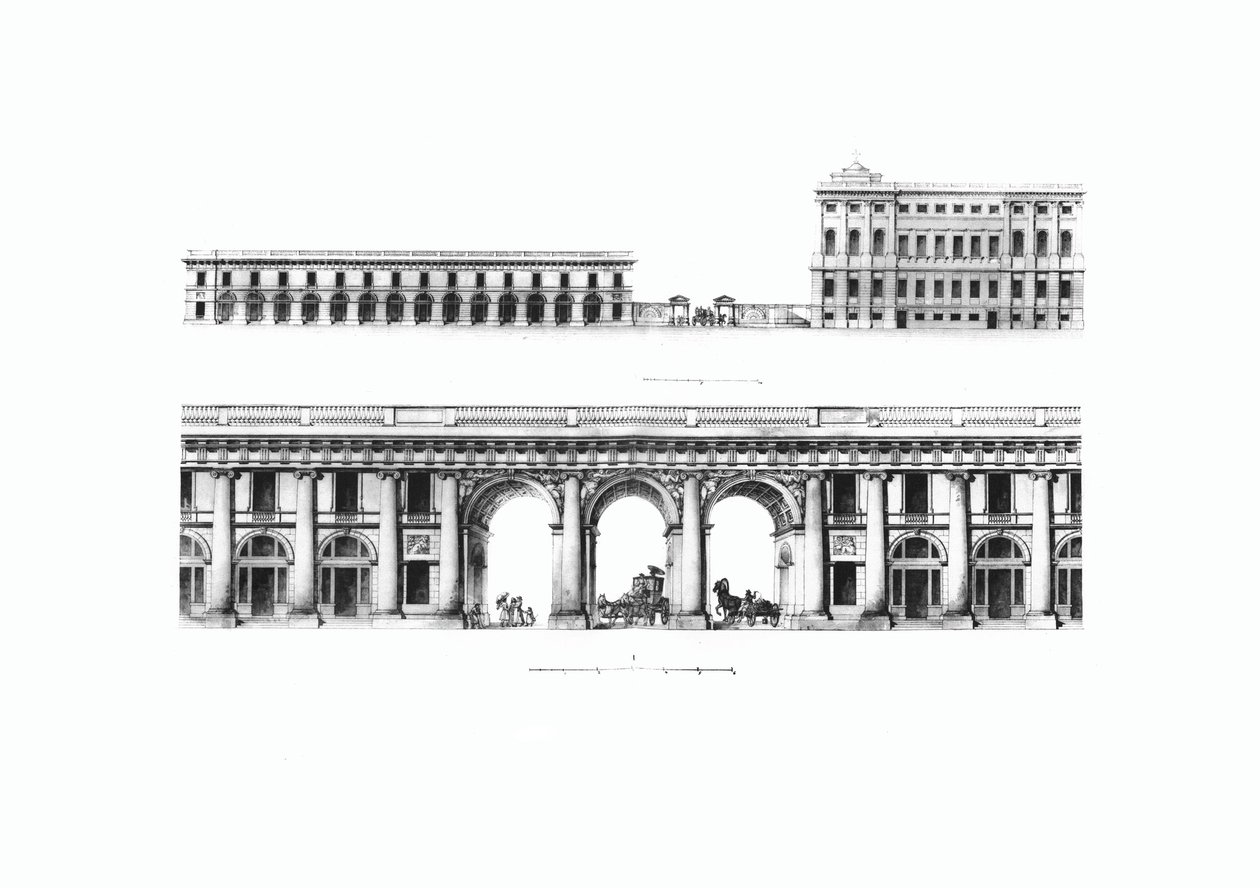Conception de la chancellerie du cabinet de Sa Majesté Impériale à Saint-Pétersbourg, 1802 - Giacomo Antonio Domenico Quarenghi