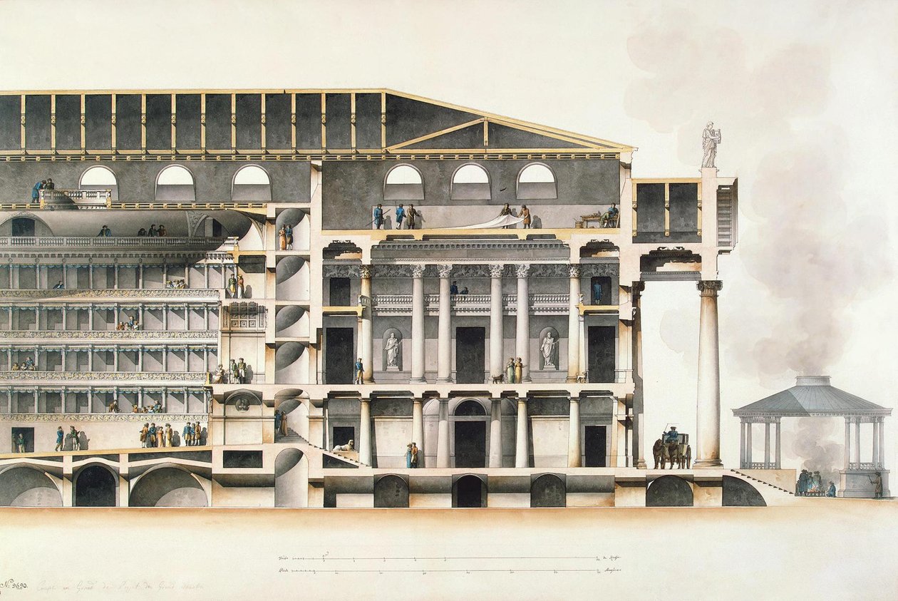 Le théâtre impérial Bolchoï Kamenny de Saint-Pétersbourg, début du 19ème siècle - Giacomo Antonio Domenico Quarenghi
