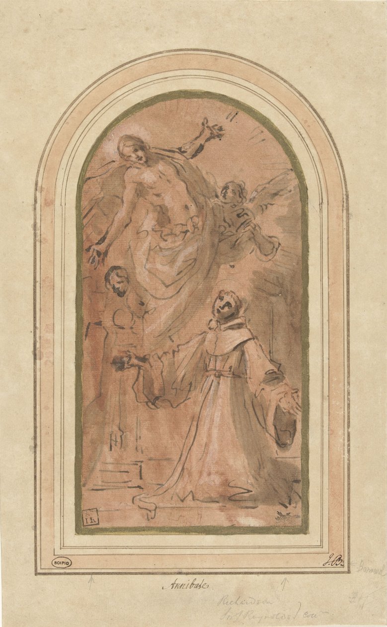 Le Christ apparaît au bienheureux Giovanni da San Facondo - Giacomo Cavedone