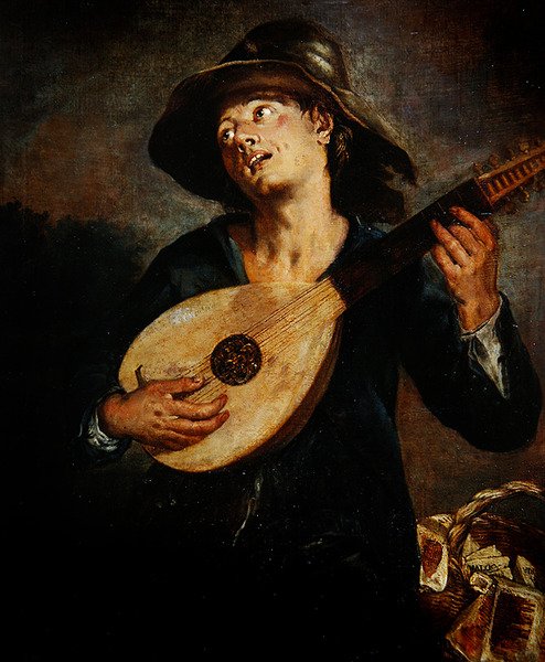Chanteur avec un luth - Giacomo Francesco Cipper