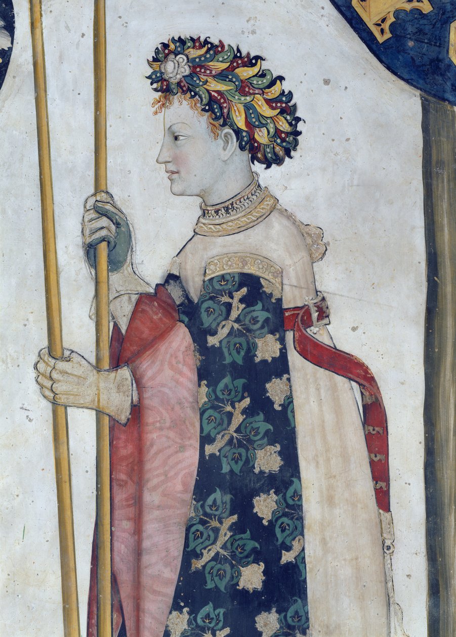 Les Neuf Preux et les Neuf Preuses, détail de Sémiramis, 1418-30 - Giacomo Jaquerio