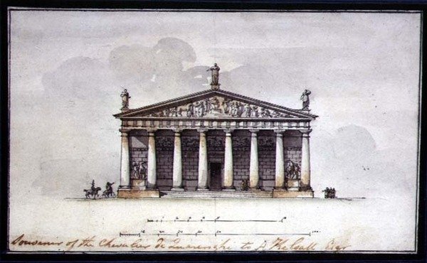 Élévation des écuries à Tsarskoïe Selo - Giacomo Quarenghi