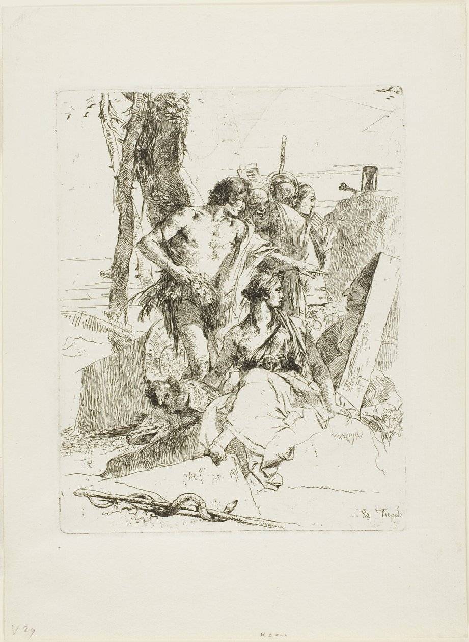 La Découverte de la Tombe de Punchinello, de Scherzi - Giambattista Tiepolo
