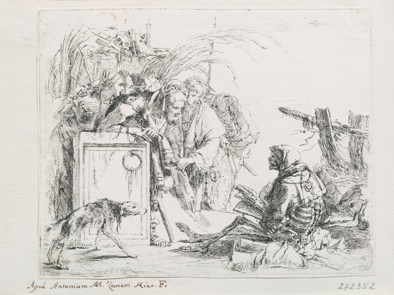 La visite à la mort. De la série Capriccios - Giambattista Tiepolo