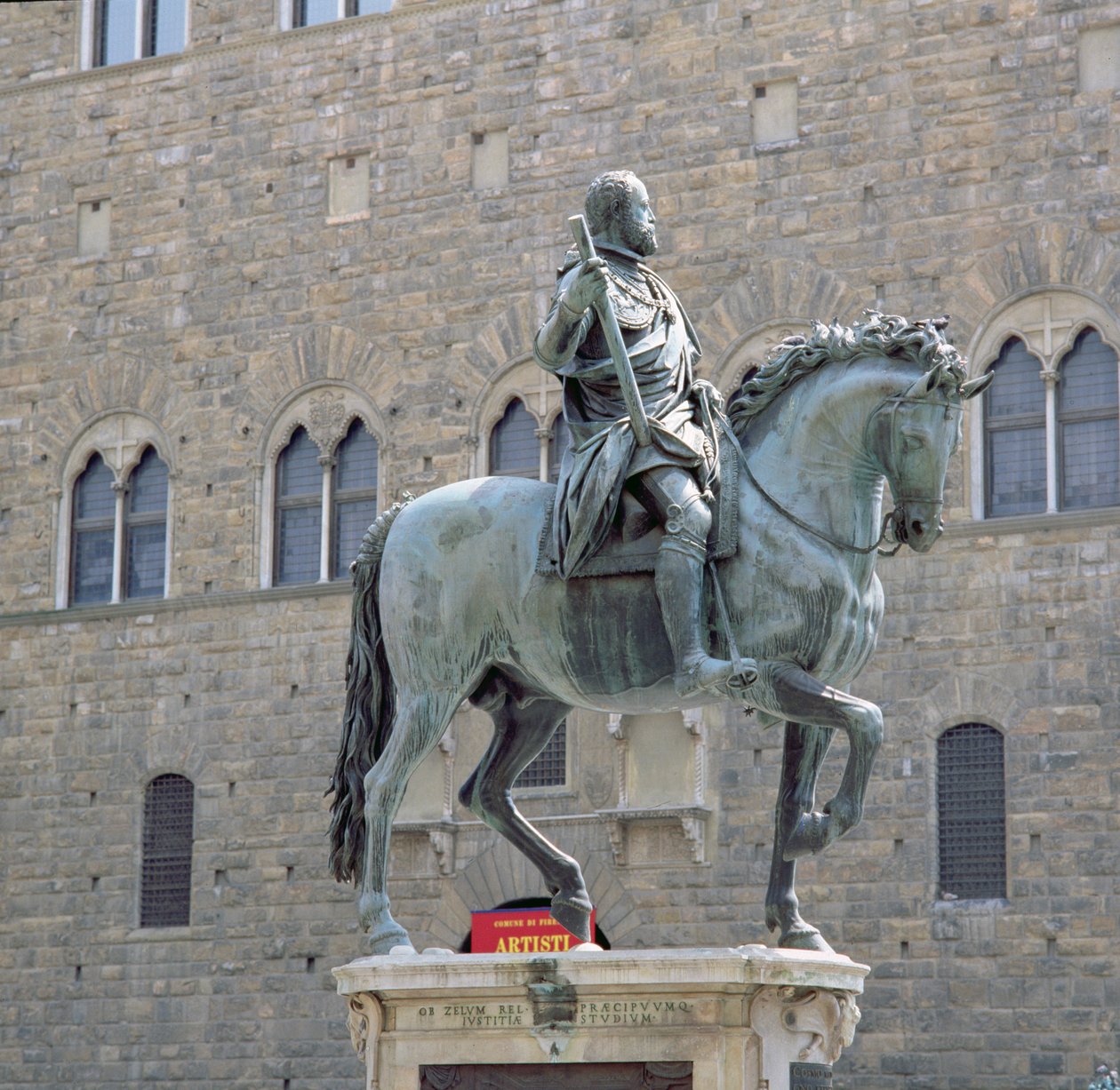Statue équestre de Cosme Ier, Grand-Duc de Toscane (1541-87) 1587-93 (bronze) - Giambologna