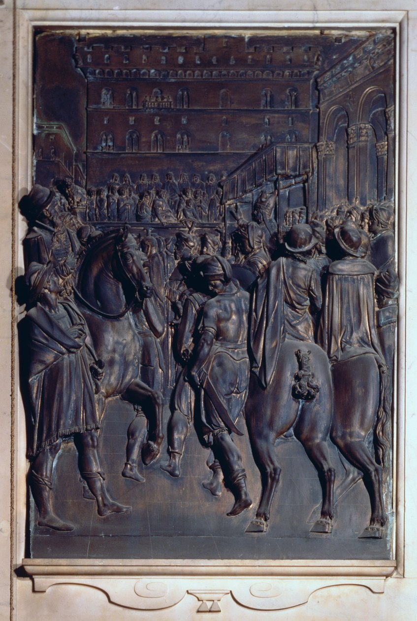 Saint Augustin prêchant aux Florentins, relief de la chapelle Salviati - Giambologna