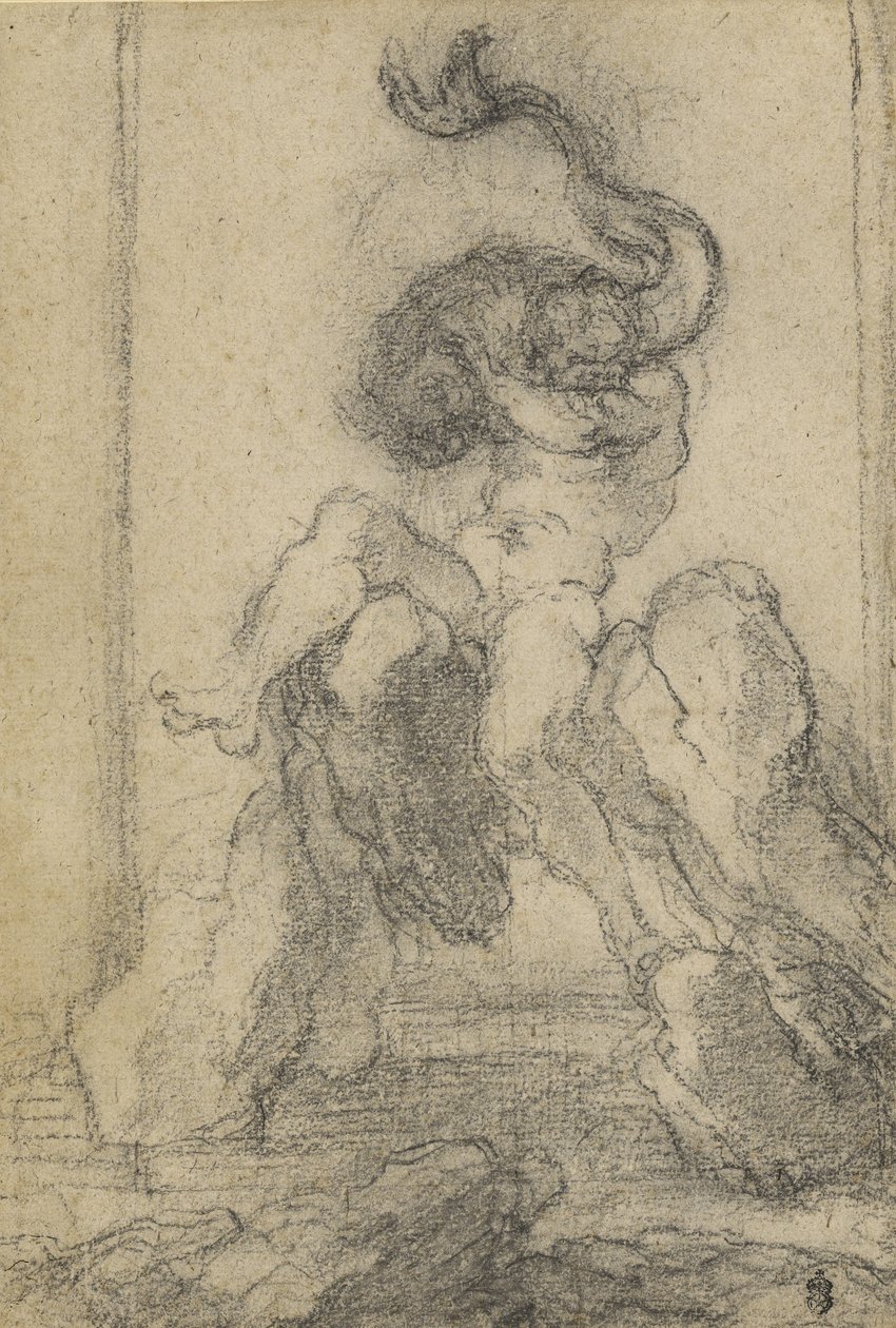 Un dieu marin avec un dauphin, 1652-3 - Gian Lorenzo Bernini