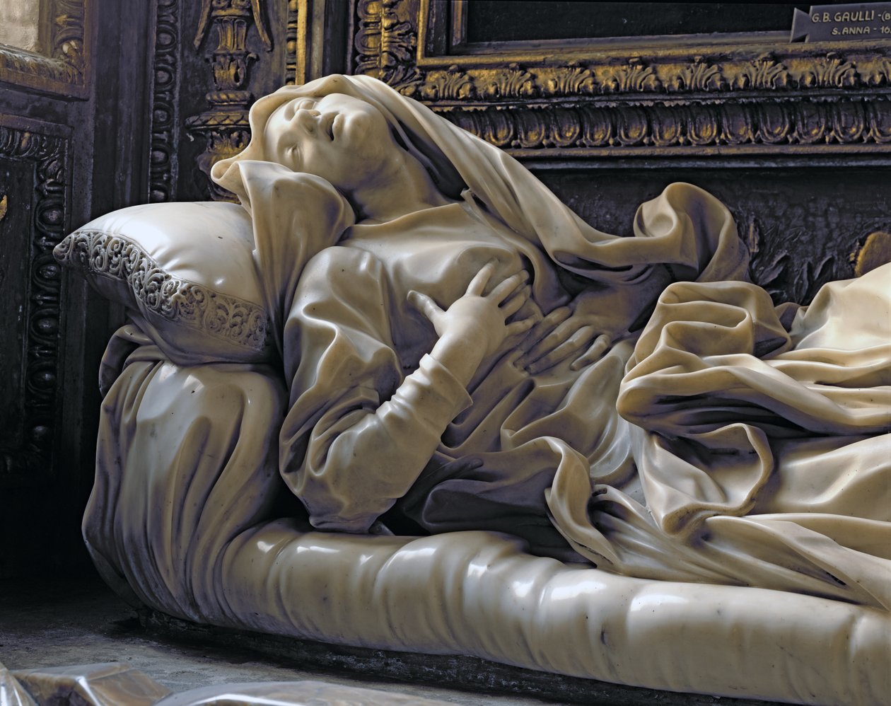 Mort de la Bienheureuse Ludovica Albertoni, de la chapelle Altieri, 1674 - Gian Lorenzo Bernini