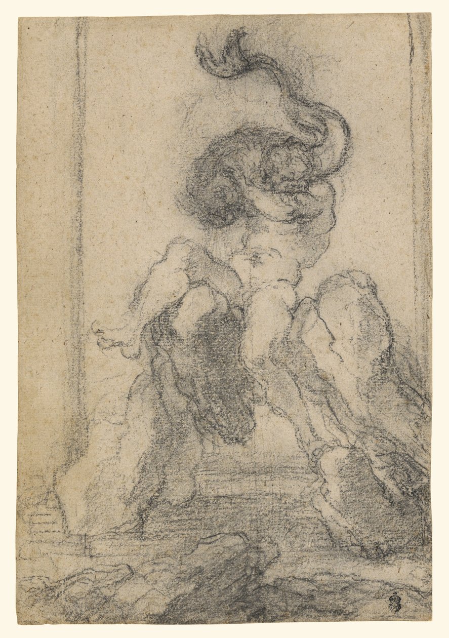 Un dieu marin avec un dauphin - Gian Lorenzo Bernini