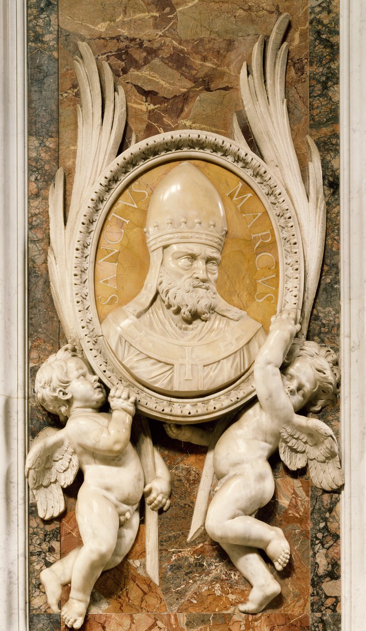 San Marco, détail de la décoration en marbre - Gian Lorenzo Bernini