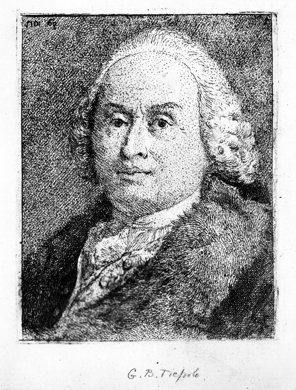 Portrait de Giambattista Tiepolo, 1775 - Giovanni Domenico Tiepolo
