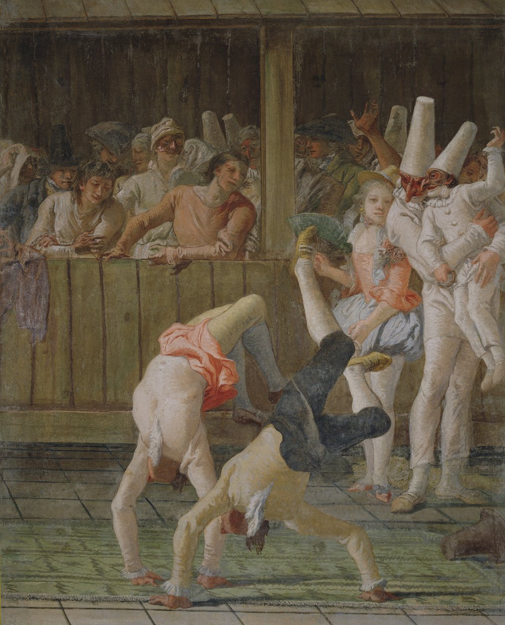Pulcinella avec des acrobates, c.1793 - Giovanni Domenico Tiepolo