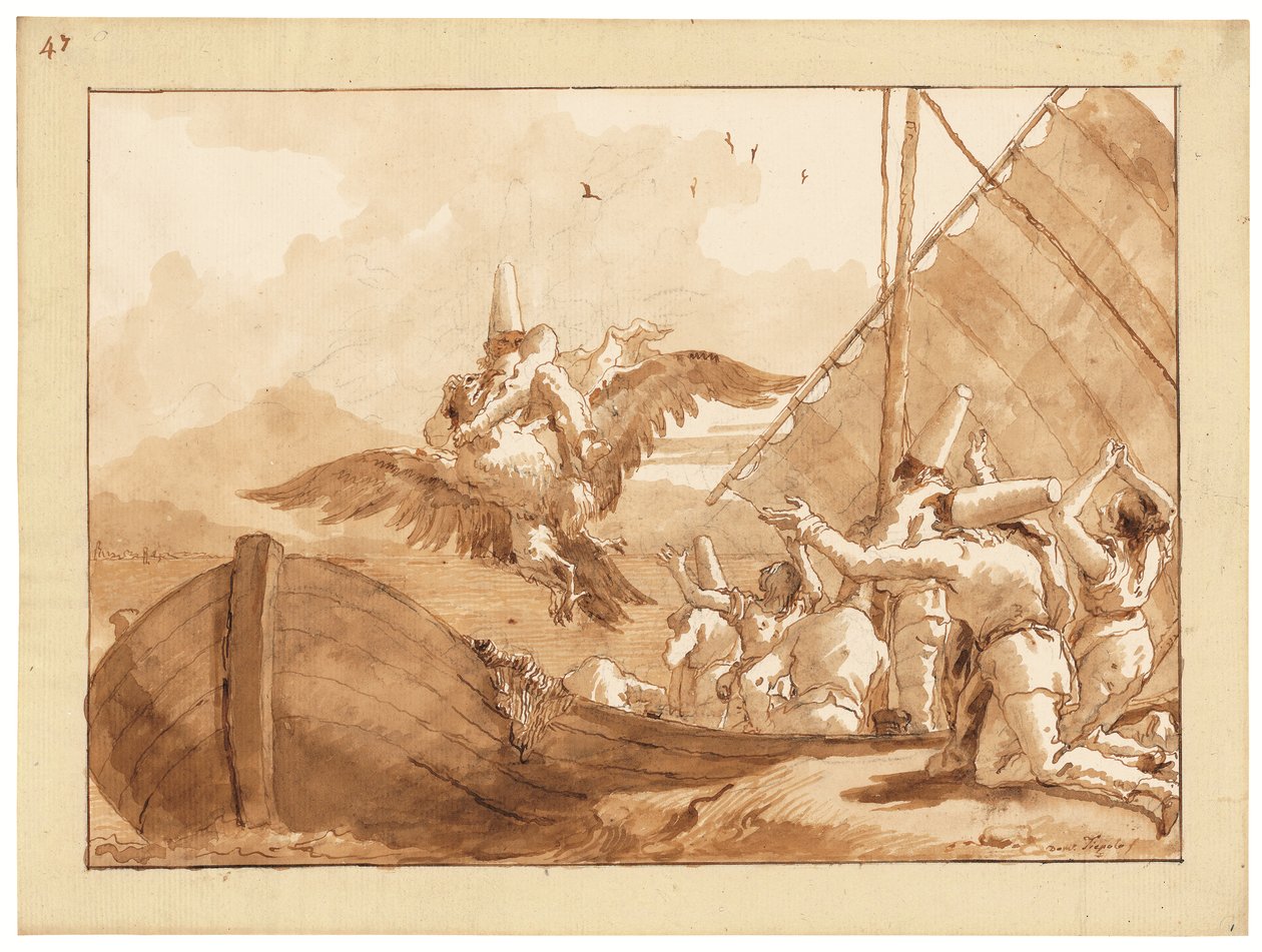 Polichinelle emporté par un aigle - Giandomenico (1727 1804) Tiepolo