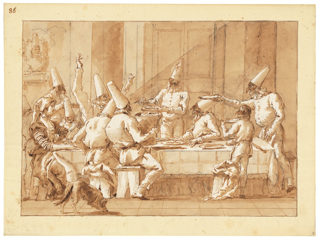 Les Punchinellos festoyant - Giandomenico (1727 1804) Tiepolo