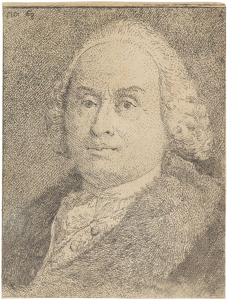 Portrait de Giovanni Battista Tiepolo 1696-1770, 1770 - Giandomenico Tiepolo