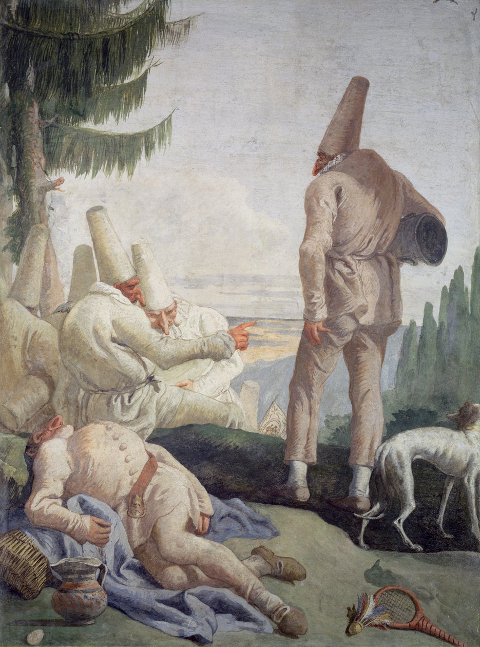 Pulcinella en vacances - Giovanni Domenico Tiepolo