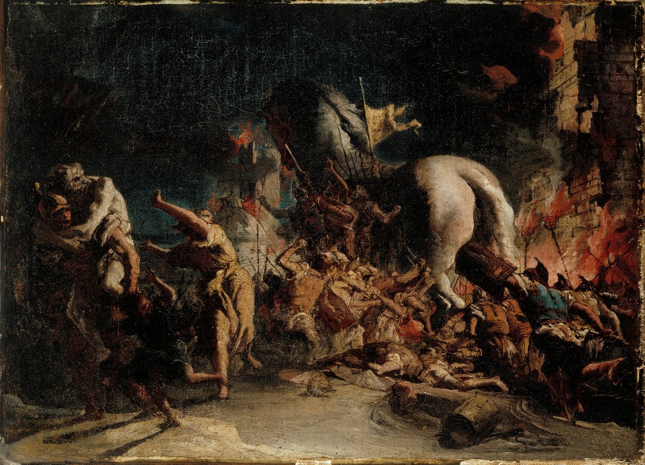 Le siège de Troie, vers 1760 - Giovanni Domenico Tiepolo