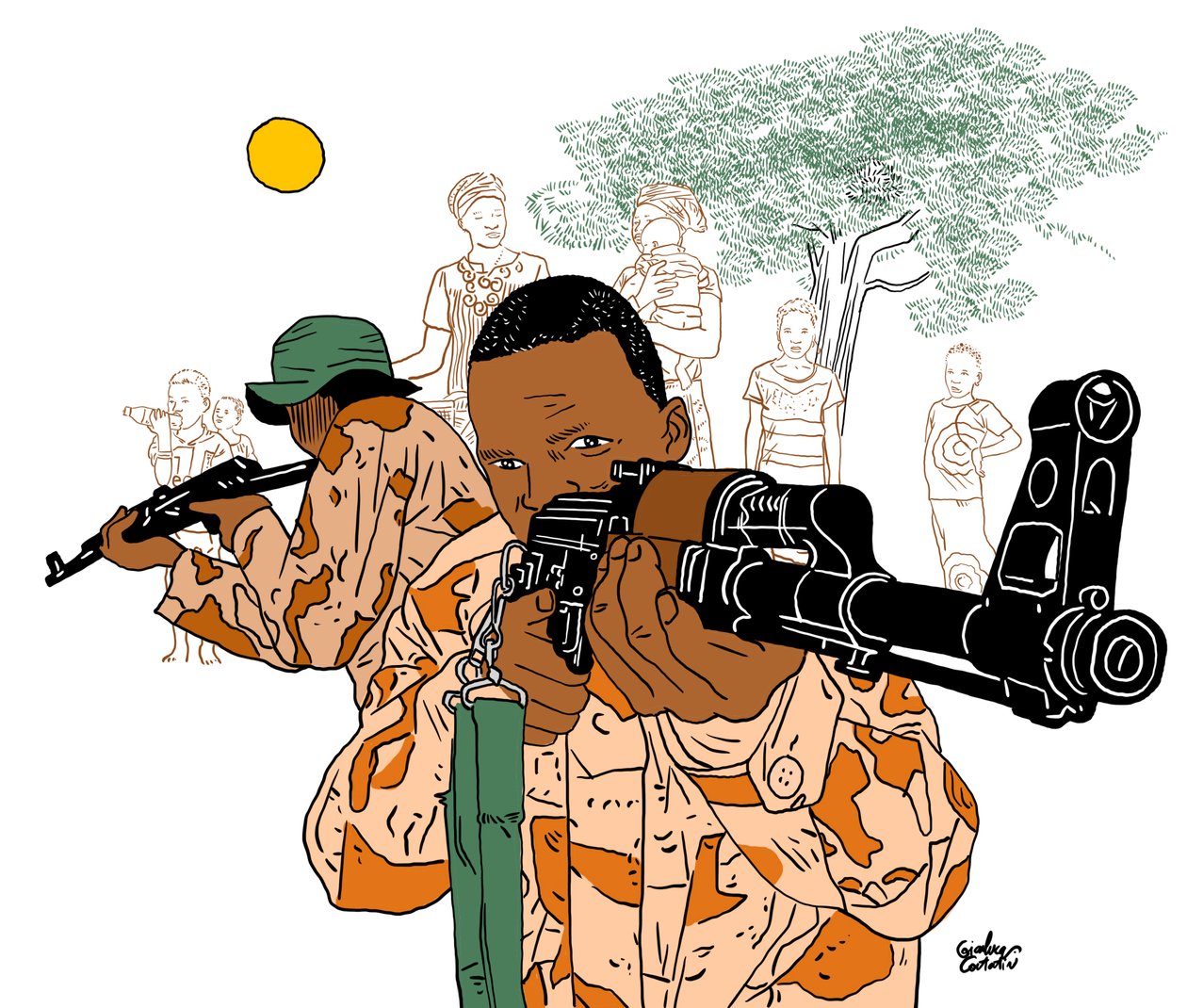 Afrique militaire, 2022 (numérique) - Gianluca Costantini