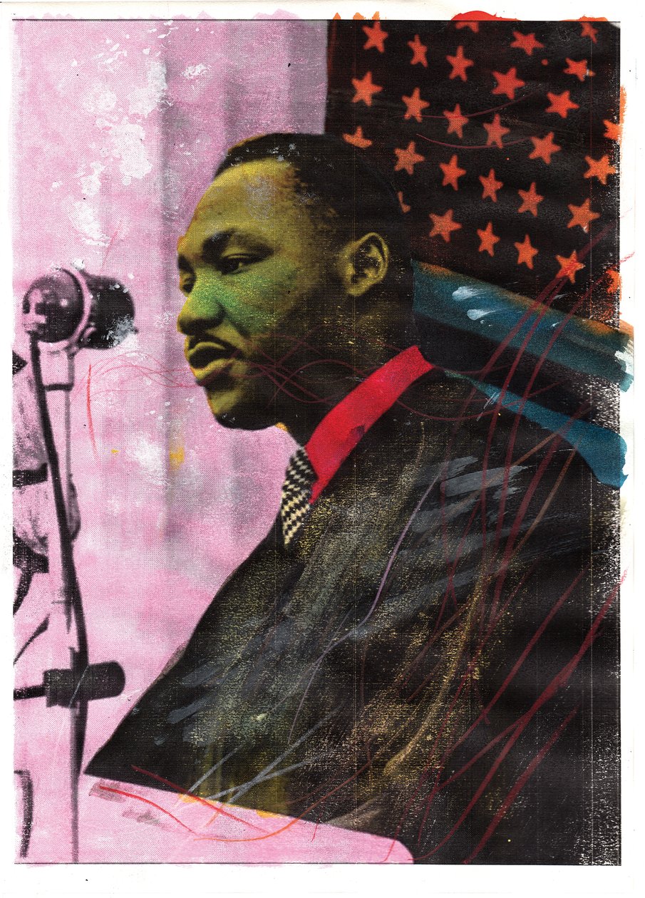 Portrait de Martin Luther King, 2011 (technique mixte) - Gianluca Costantini