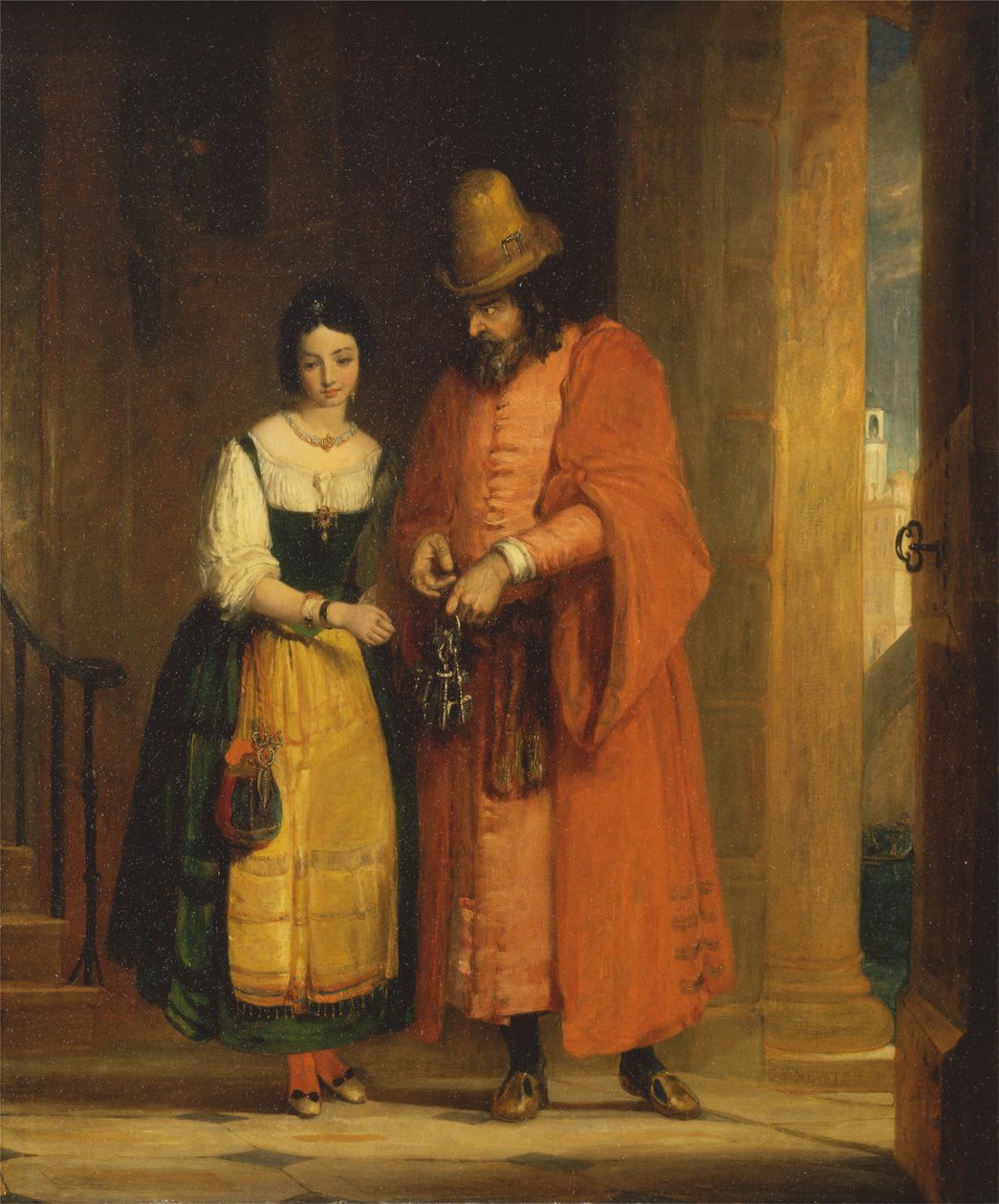 Shylock et Jessica du Marchand de Venise, II, ii - Gilbert Stuart