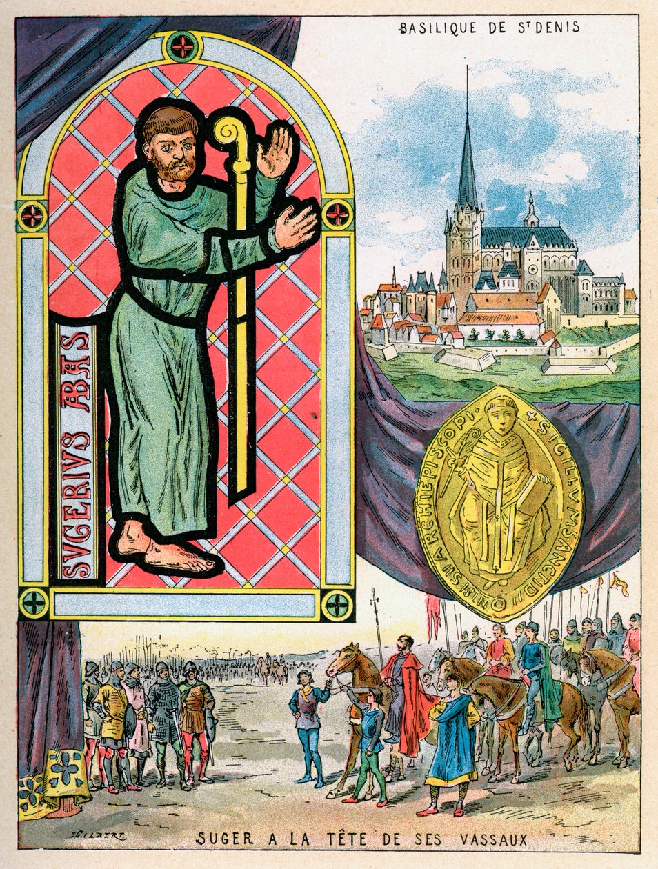 Abbé Suger, abbé-étatsman français, 1898 - Gilbert