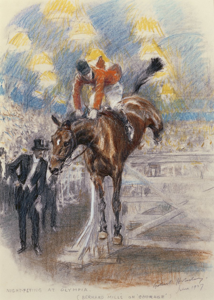 Vol de nuit à Olympia - Bernard Mills sur Courage - Gilbert Holiday