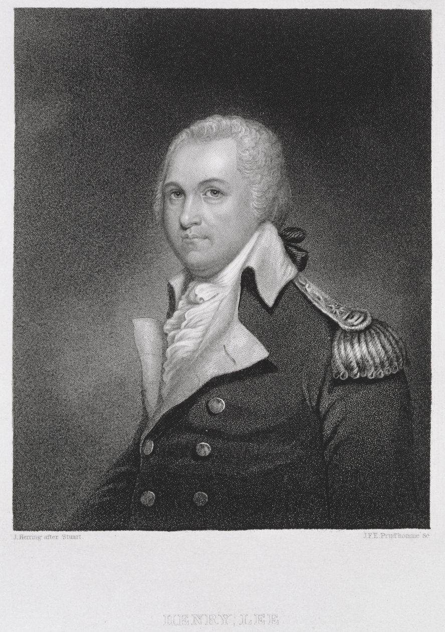 Général Henry Lee (1756-1818), gravé par John Francis Eugene PrudHomme (1800-92) d