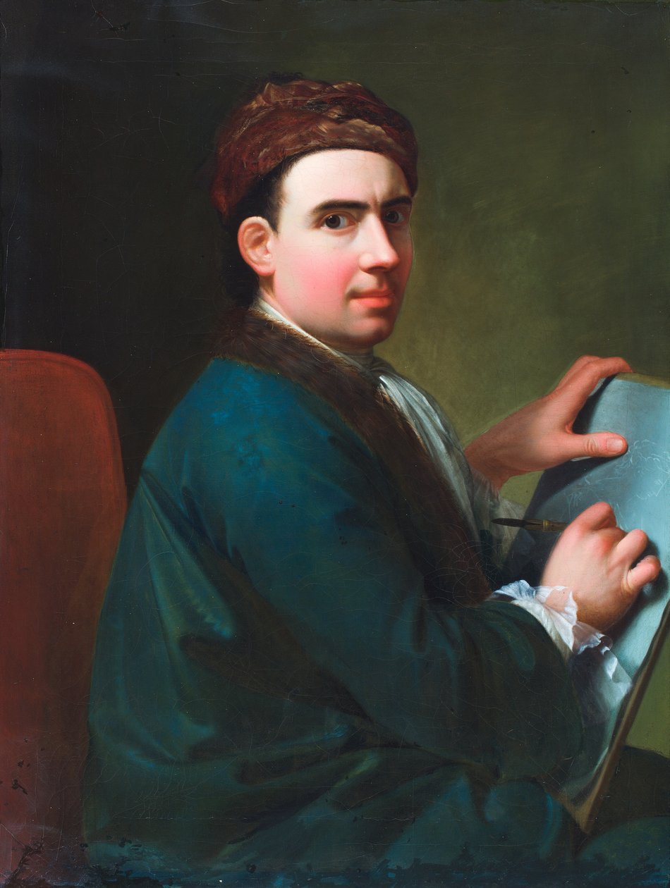 Autoportrait (huile sur toile) - Giles Hussey