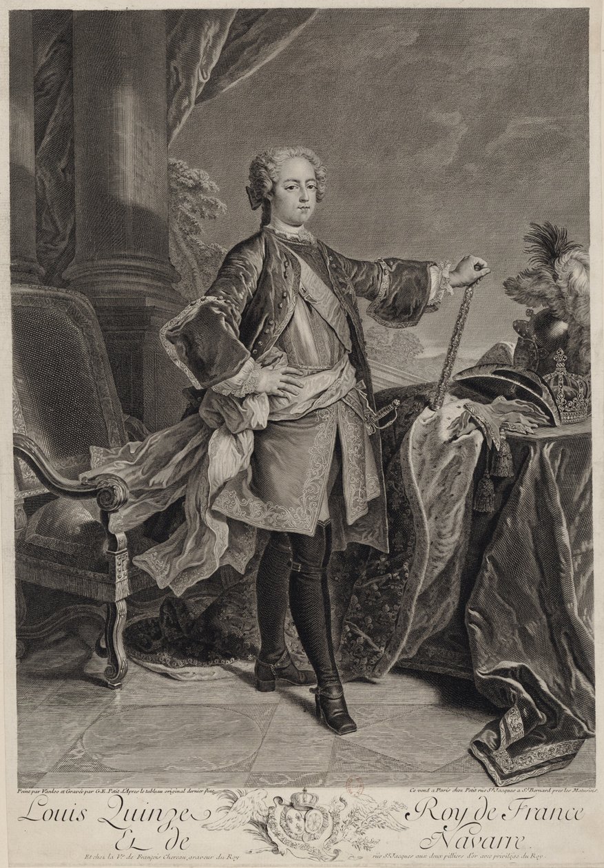 Portrait de Louis XV de France - Gilles Edme Petit