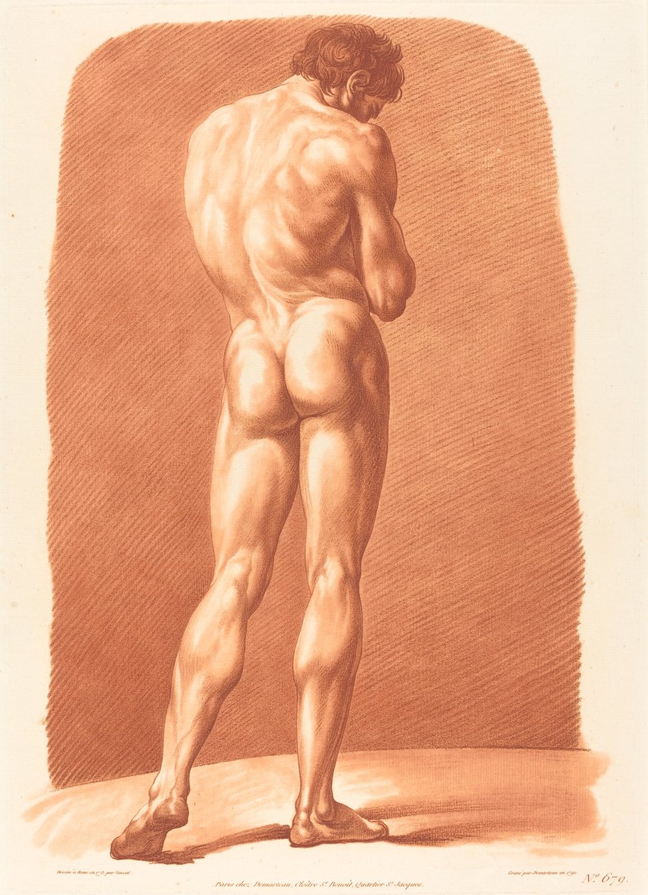 Académie (679) - Gilles Antoine Demarteau after Jean Jacques François Le Barbier