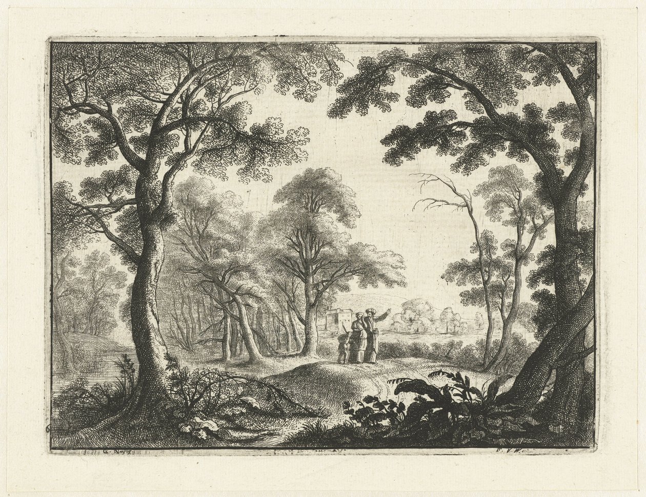 Paysage avec le renvoi d