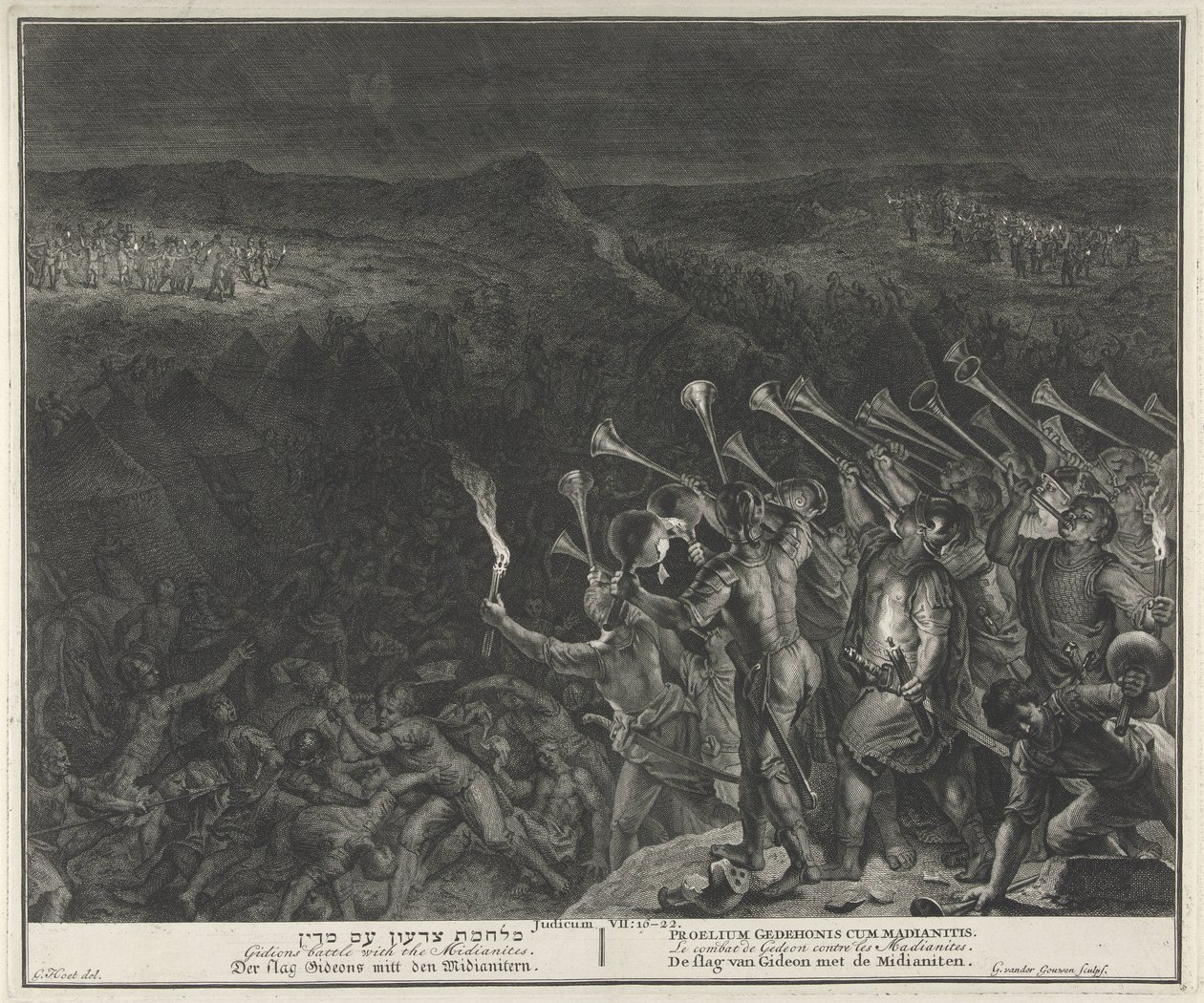 Lutte contre les Madianites - Gilliam van der Gouwen