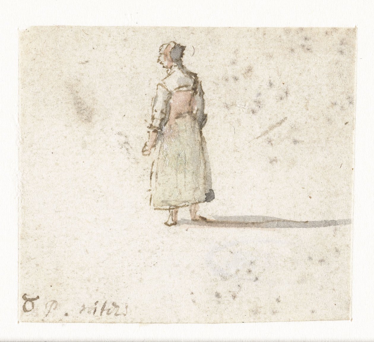Femme debout vue de dos - Gillis Neyts