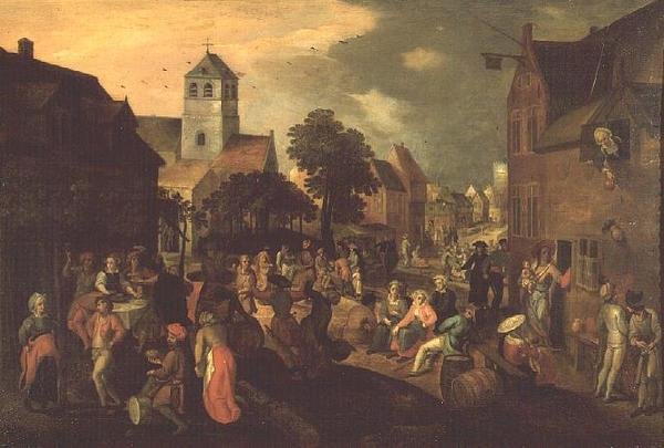La fête du village - Gillis (attr. to) Mostaert